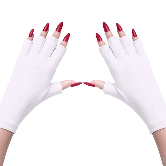 Elevate Your Beauty with Gel Nail Essentials and Protection Gloves - White