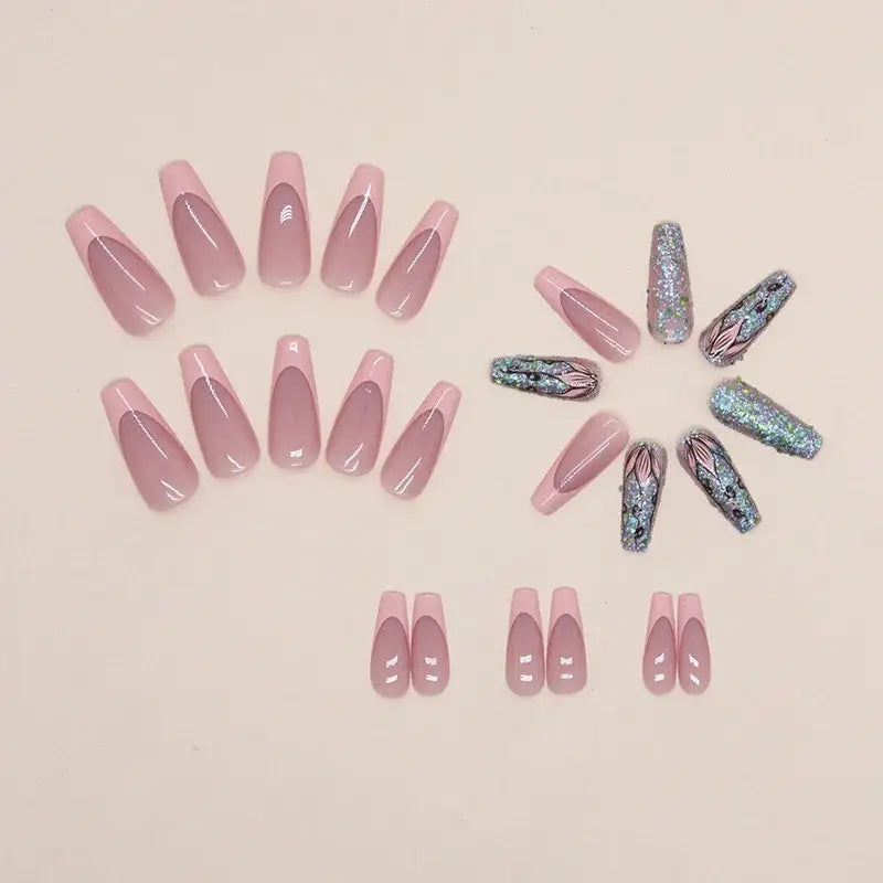 Elevate Your Beauty with Our Pop Flash Nail Set Collection - QH-W1164