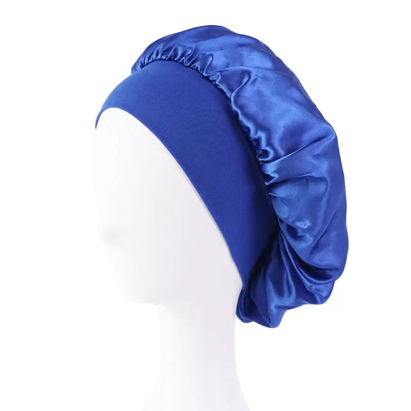 Elevate Your Hair Care Routine with Our Satin Bonnet Hair Essentials - Royal blue