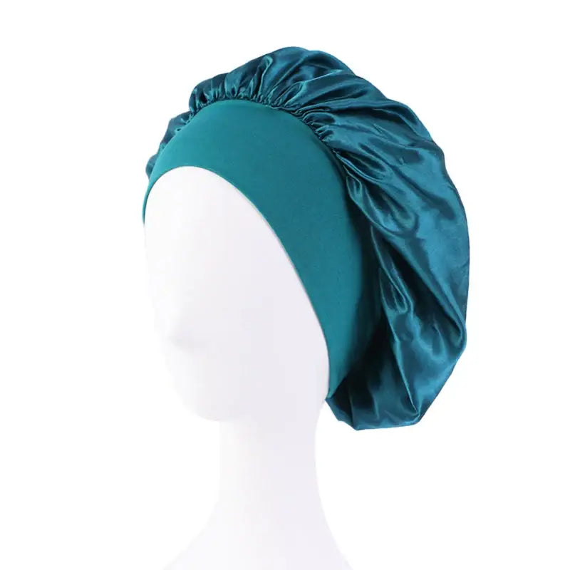 Elevate Your Hair Care Routine with Our Satin Bonnet Hair Essentials - Teal