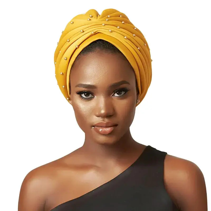 Elevate Your Haircare with Pearl Beaded Turban Hats