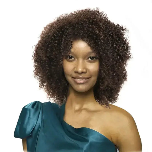 Elevate Your Look with Afro Kinky Synthetic Wigs and New Arrivals - #1B / 12INCHES