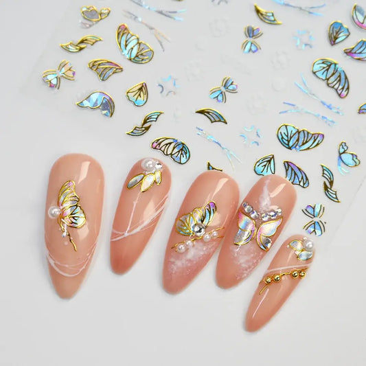 Elevate Your Look with Gold Nail Stickers and Beauty Essentials - 20-3DHD