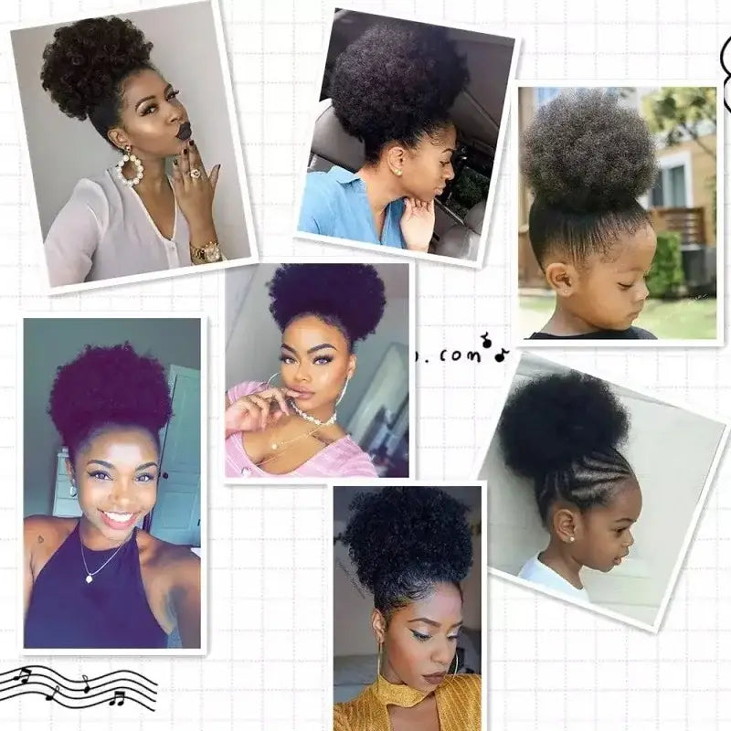 Elevate Your Look with Kinky Curly Drawstring Ponytails at Queenafro.com