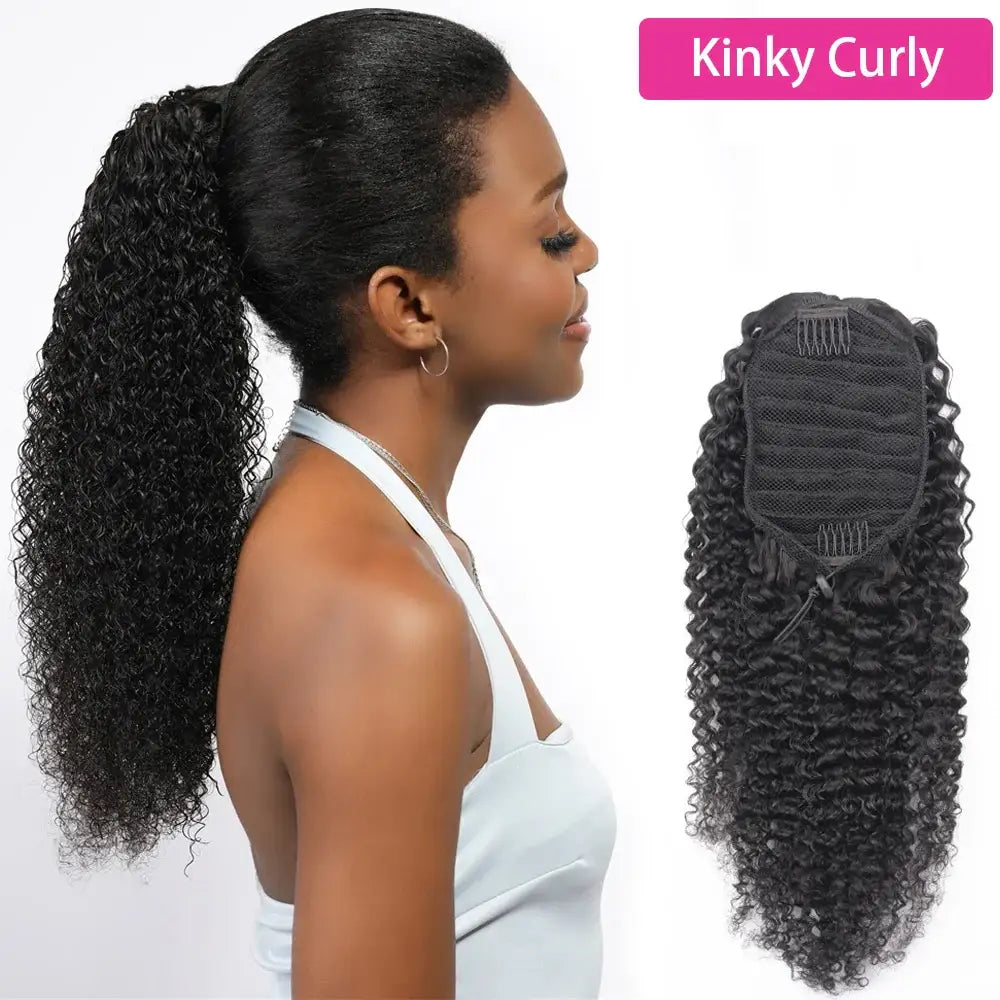 Elevate Your Look with New Kinky Curly Human Hair Styles - Draw Kinky Curly / 1Pcs/Lot / CHINA | 8inch