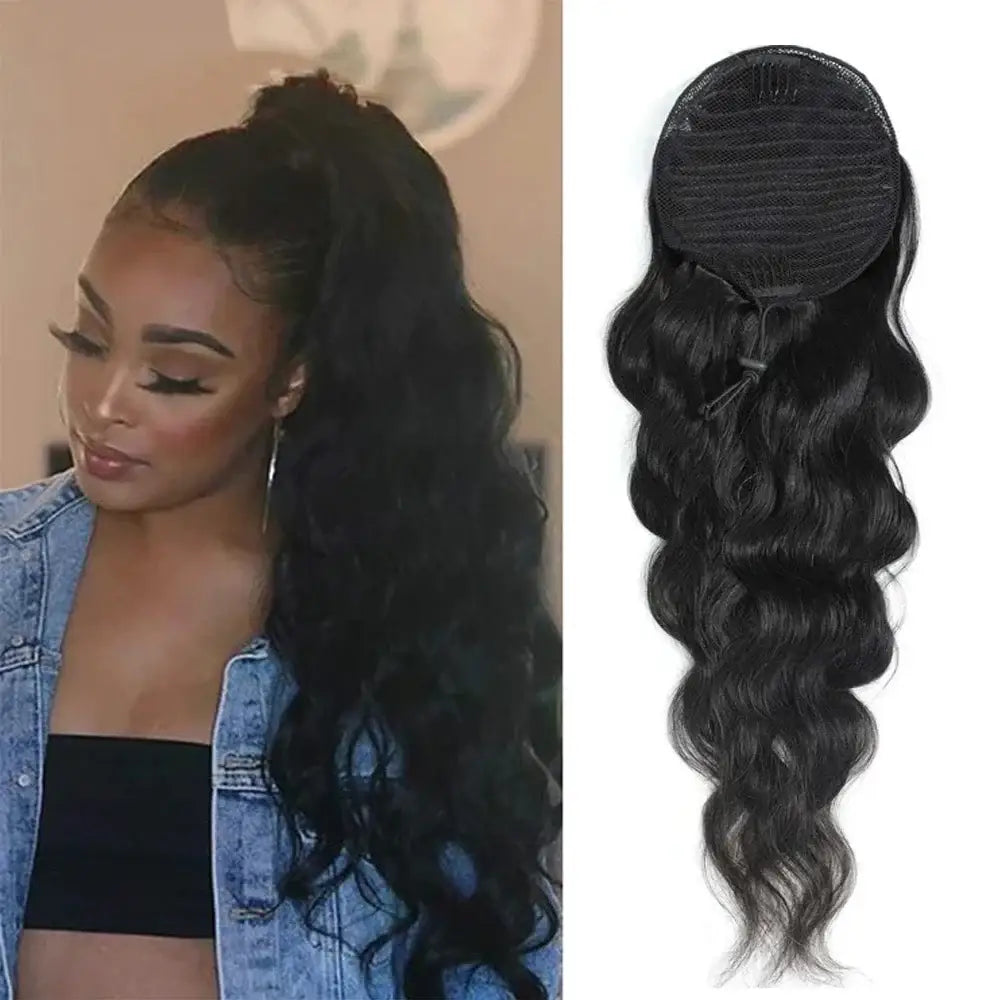 Elevate Your Look with New Kinky Curly Human Hair Styles - Drawstring wavy / 1Pcs/Lot / CHINA | 20inch