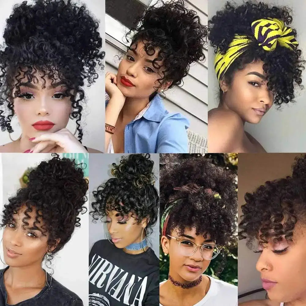 Elevate Your Look with Our Curly Bangs Wig Collection at Queen Afro