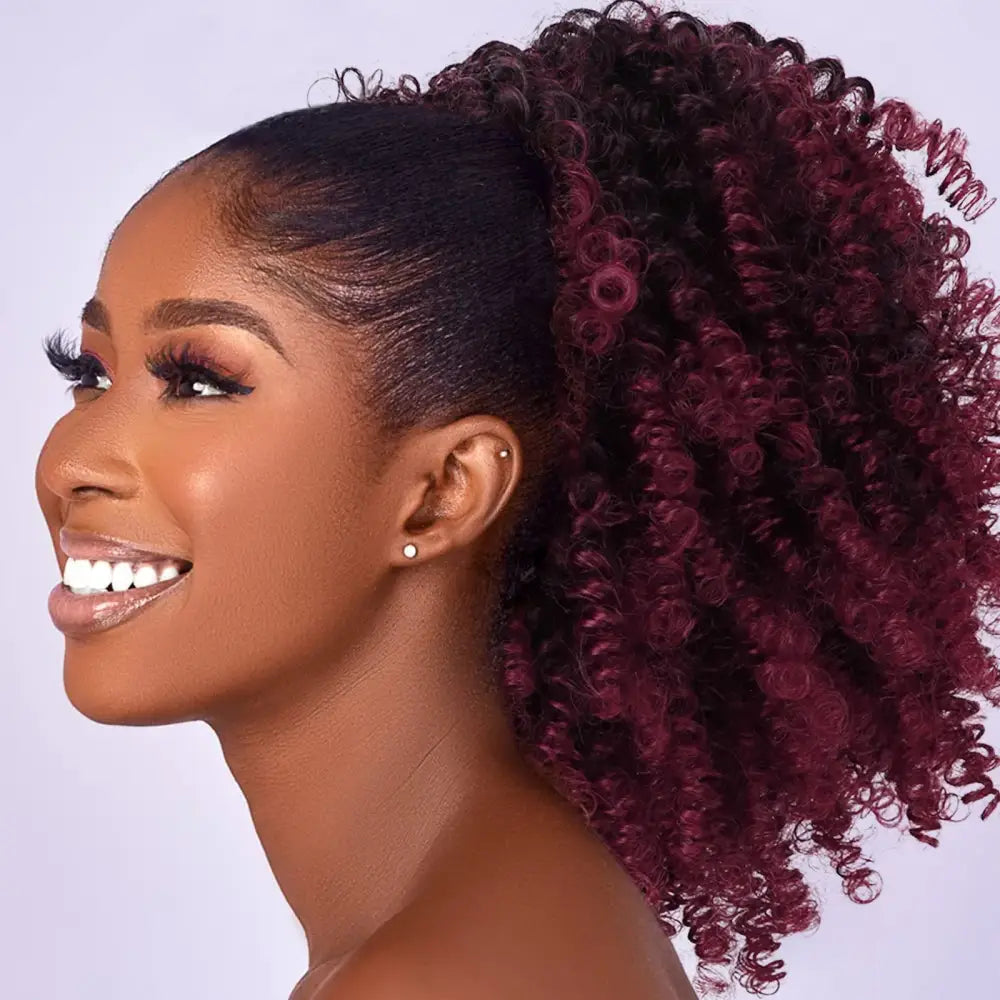 Elevate Your Look with Our Curly Drawstring Ponytail Collection - 1B-BUG