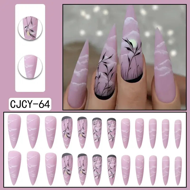 Elevate Your Look with Queen Afro’s Comic Pattern Purple Nail Products - MT803CJCY64