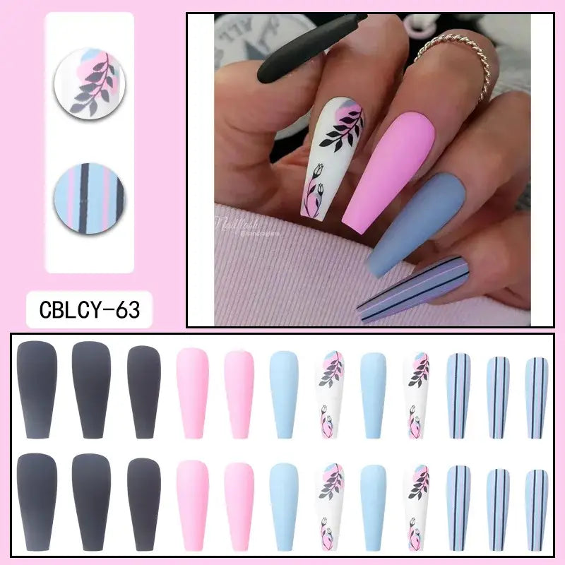 Elevate Your Look with Queen Afro’s Comic Pattern Purple Nail Products - MT804CBLCY63