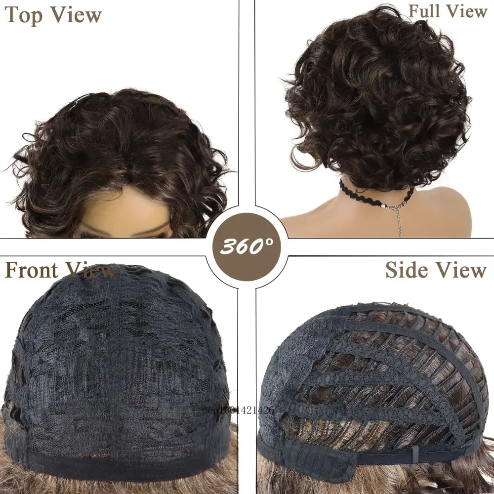 Elevate Your Look with Trendy Short Curly Synthetic Wigs by Queen Afro - Muli Color