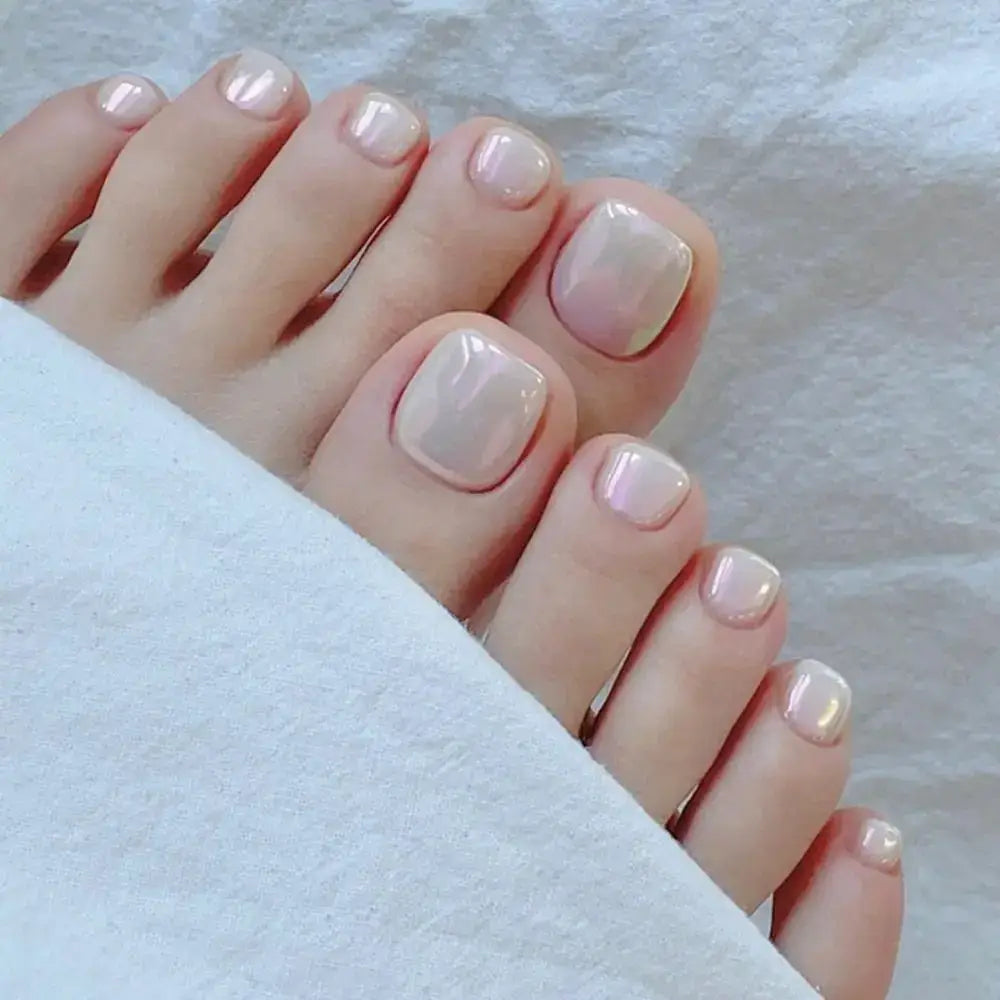 Elevate Your Nail Game with Stunning French Fake Toenails - 05