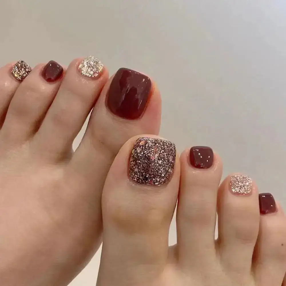 Elevate Your Nail Game with Stunning French Fake Toenails - 06