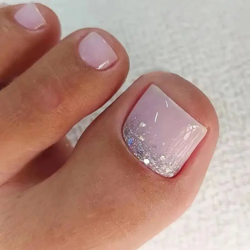 Elevate Your Nail Game with Stunning French Fake Toenails - 08