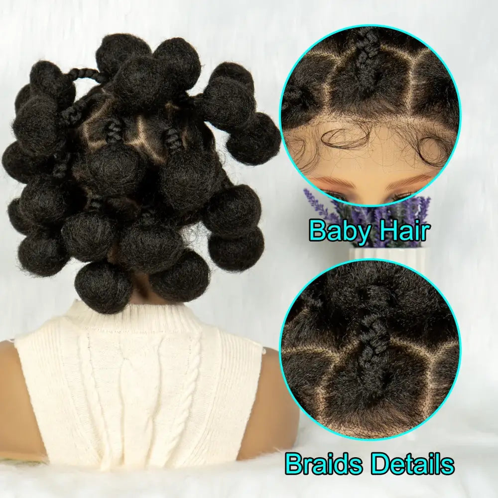 Elevate Your Style with Bantu Knotless Braids and Lace Wigs - 1B / 6inches