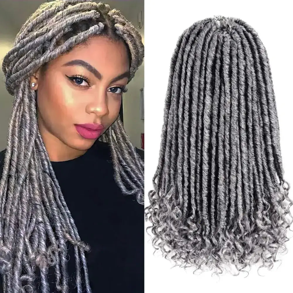 Elevate Your Style with Ombre Faux Locs and Premium Accessories - Gery / 14inches / 2Pcs/Lot