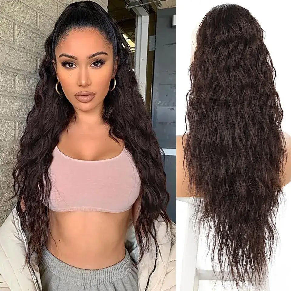 Elevate Your Style with Our Long Curly Drawstring Ponytails - 26inch 6