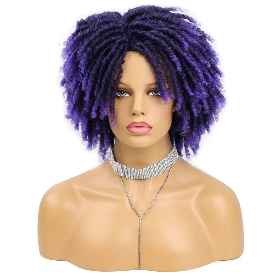 Elevate Your Style with Our Short Curly Human Hair Collection - 1B-Purple / 1pc / CHINA | 6inches