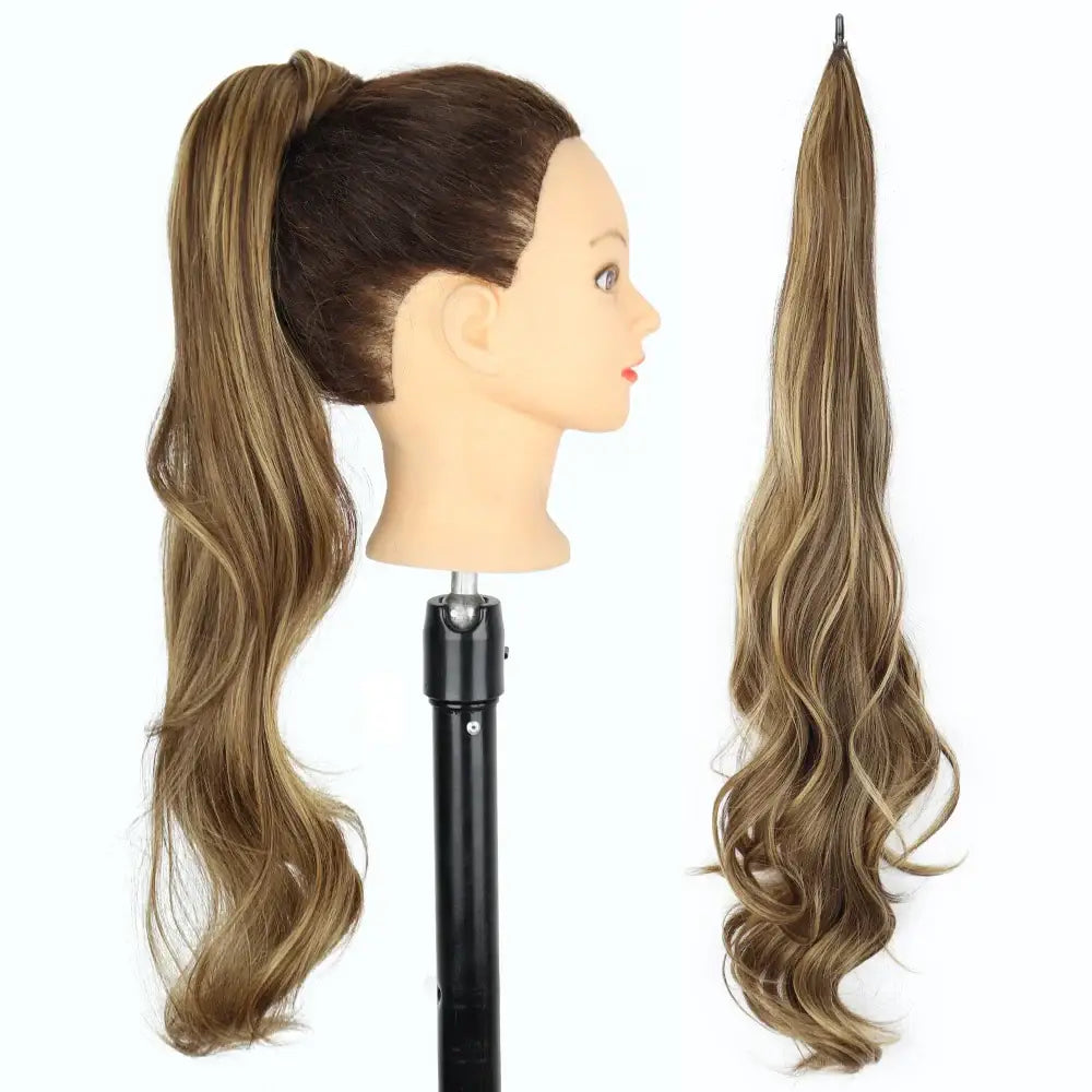 Elevate Your Style with Our Synthetic Wrap-Around Ponytail Collection - 8H27 / 30inches