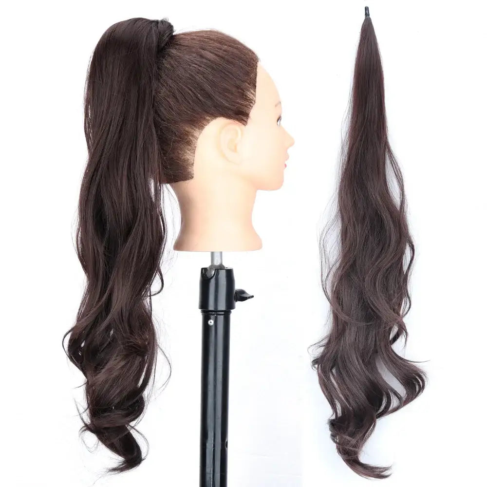 Elevate Your Style with Our Synthetic Wrap-Around Ponytail Collection - 4 / 30inches