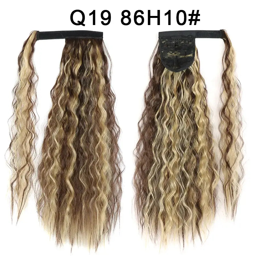 Elevate Your Style with Queen Afro Clip-In Ponytail Extensions - Q19-86H10 / 22INCHES