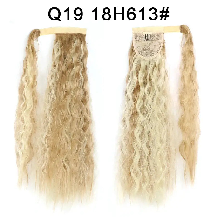 Elevate Your Style with Queen Afro Clip-In Ponytail Extensions - Q19-18H613 / 22INCHES