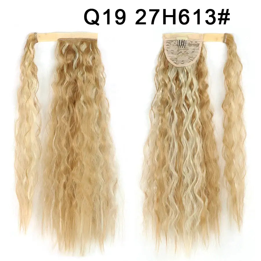 Elevate Your Style with Queen Afro Clip-In Ponytail Extensions - Q19-27H613 / 22INCHES