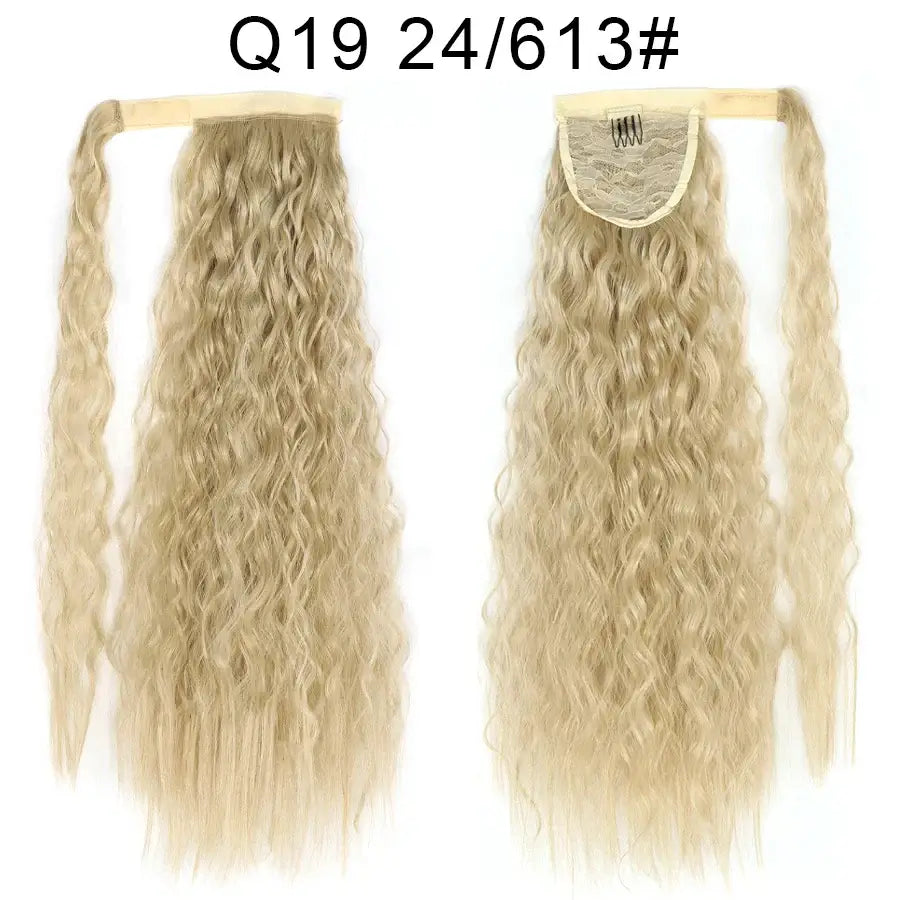 Elevate Your Style with Queen Afro Clip-In Ponytail Extensions - Q19-24-613 / 22INCHES