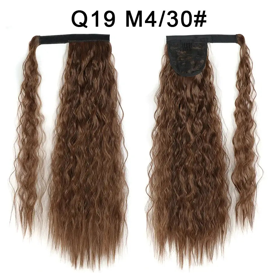 Elevate Your Style with Queen Afro Clip-In Ponytail Extensions - Q19-M4-30 / 22INCHES