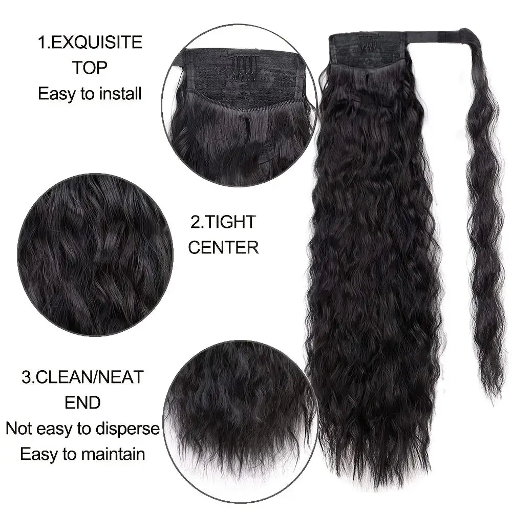 Elevate Your Style with Queen Afro Clip-In Ponytail Extensions