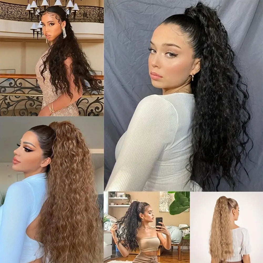 Elevate Your Style with Queen Afro Clip-In Ponytail Extensions