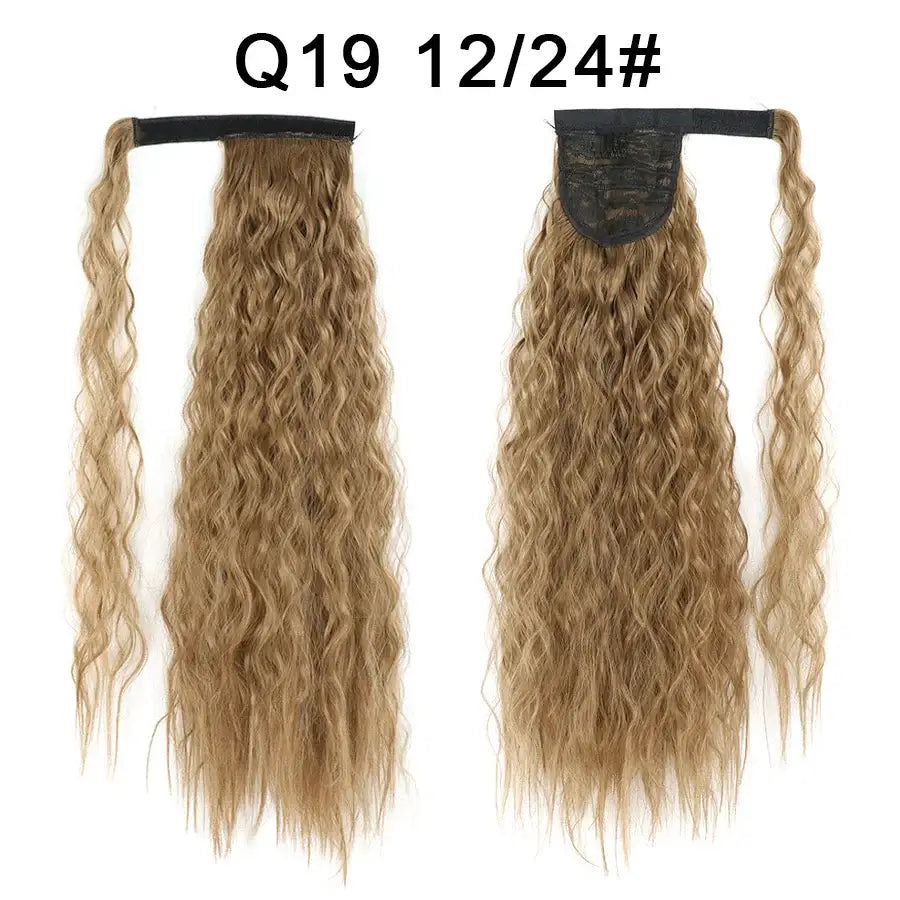 Elevate Your Style with Queen Afro Clip-In Ponytail Extensions - Q19-12-24 / 22INCHES