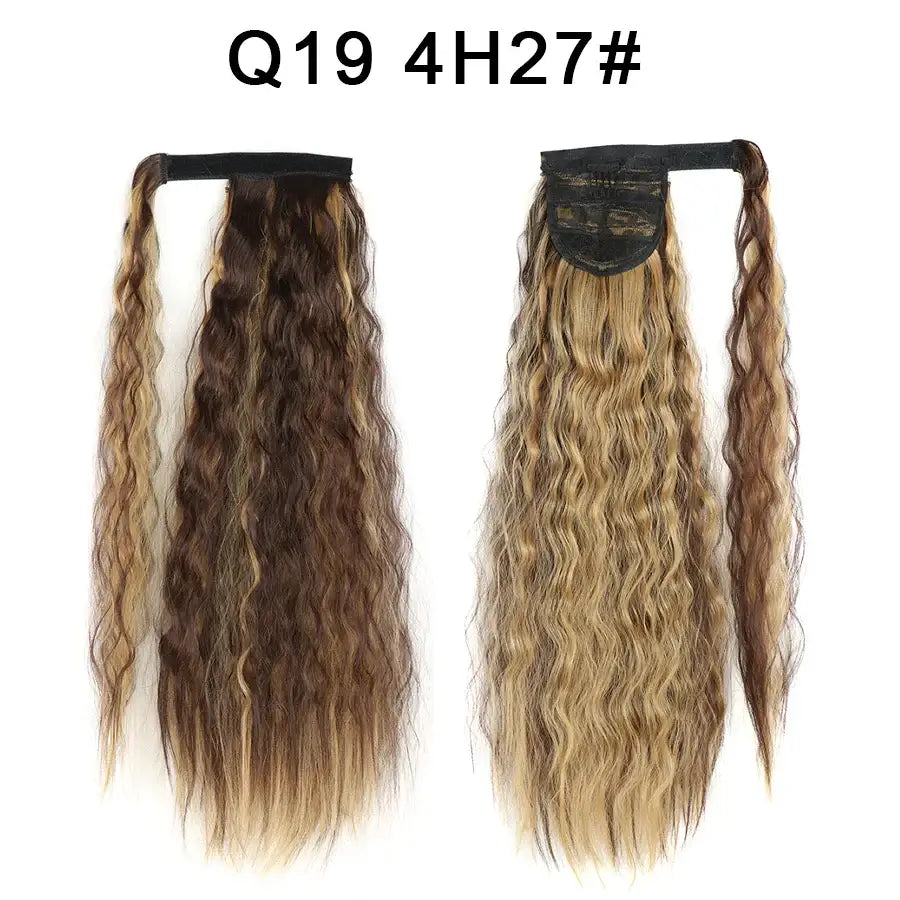 Elevate Your Style with Queen Afro Clip-In Ponytail Extensions - Q19-4H27 / 22INCHES