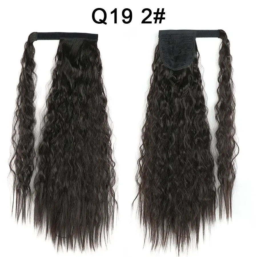 Elevate Your Style with Queen Afro Clip-In Ponytail Extensions - Q19-2 / 22INCHES