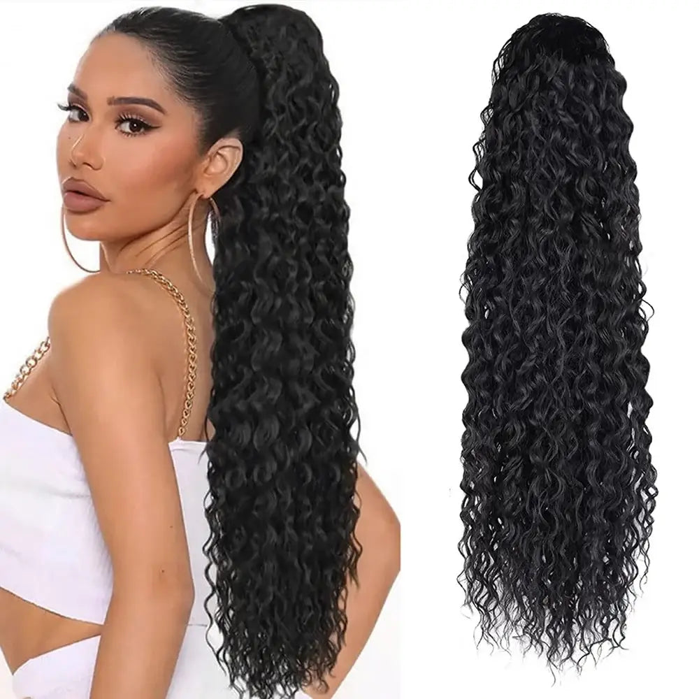 Elevate Your Style with Queen Afro’s Ponytail Extensions and Water Wave Curly