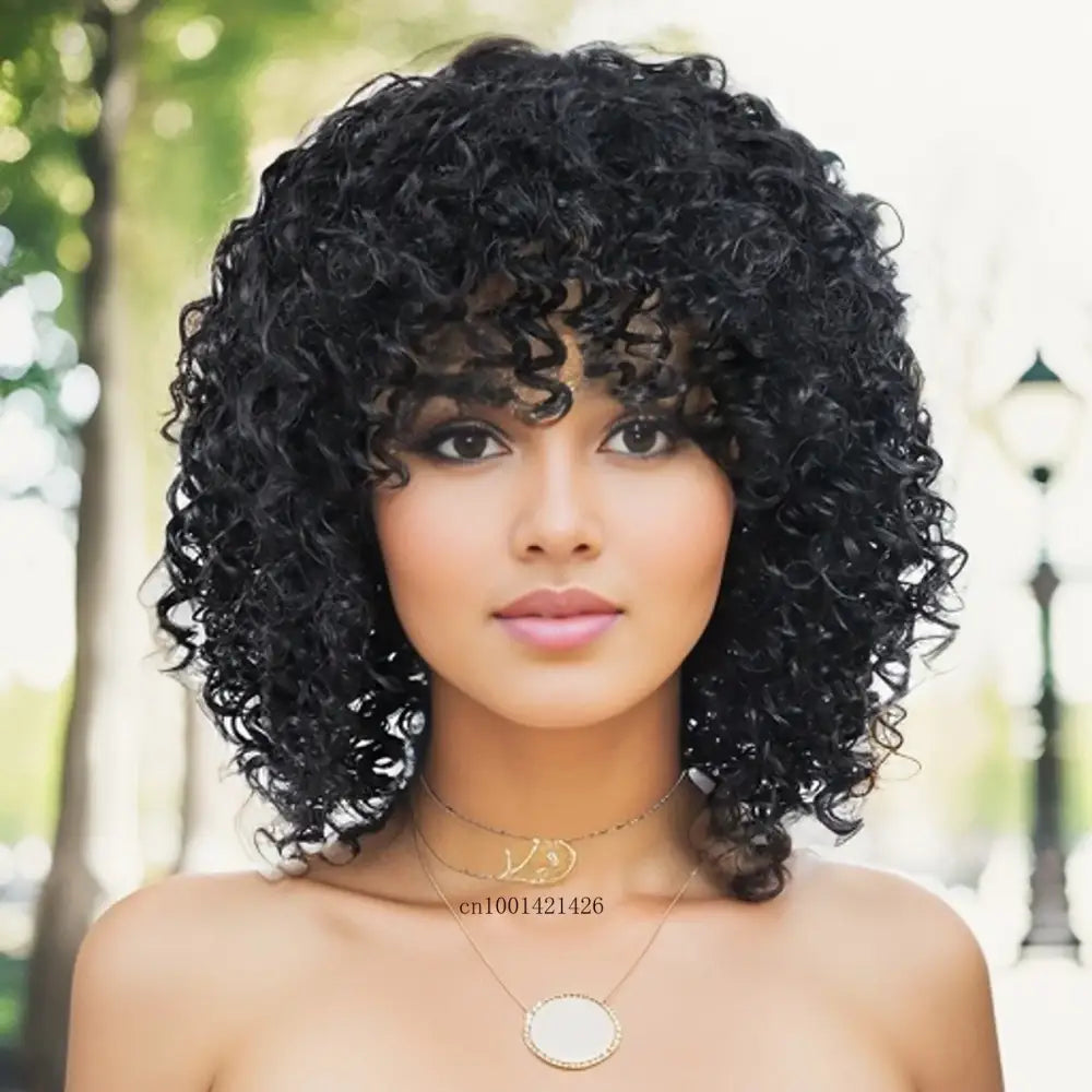 Elevate Your Style with Queen Afro’s Short Curly Ombre New Arrivals - Black