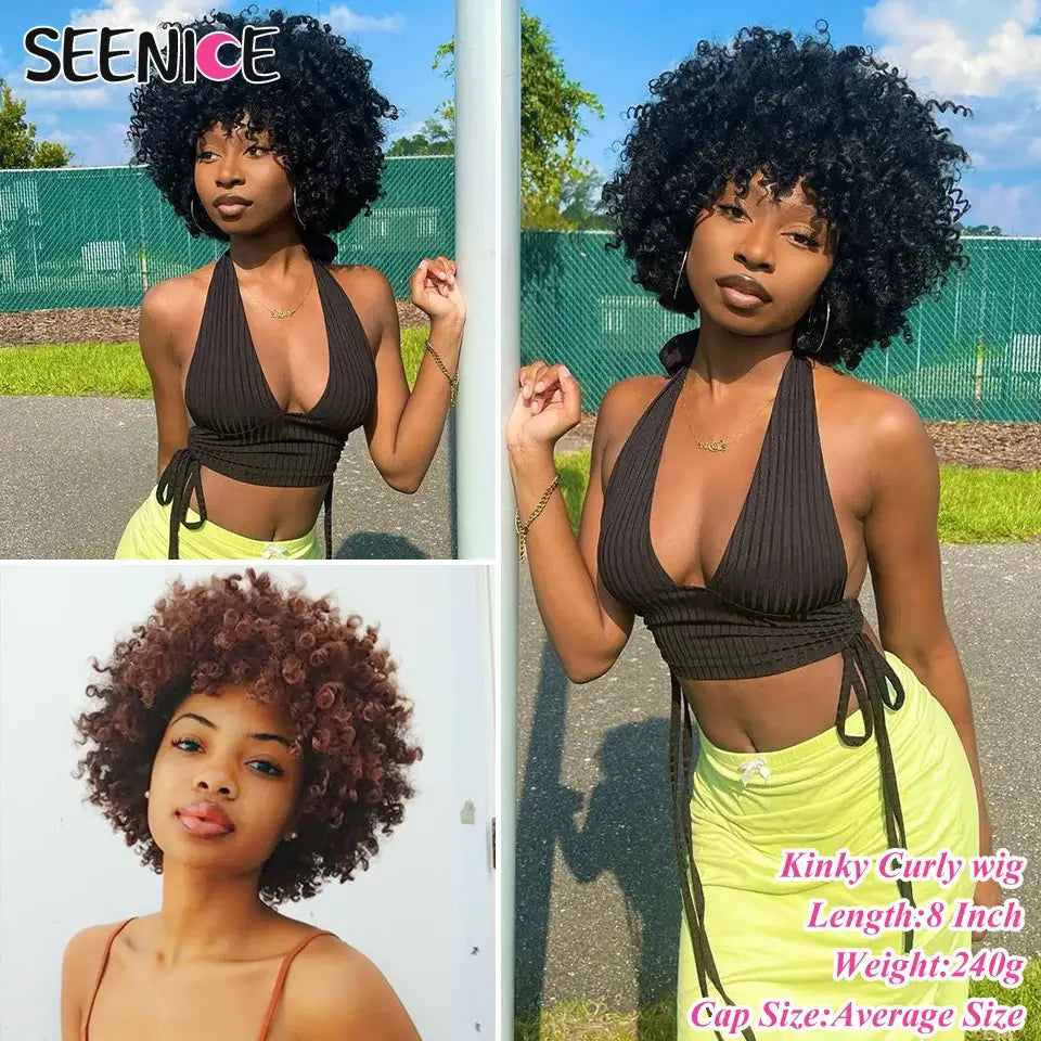 Elevate Your Style with Short Afro Kinky and Curly Wigs