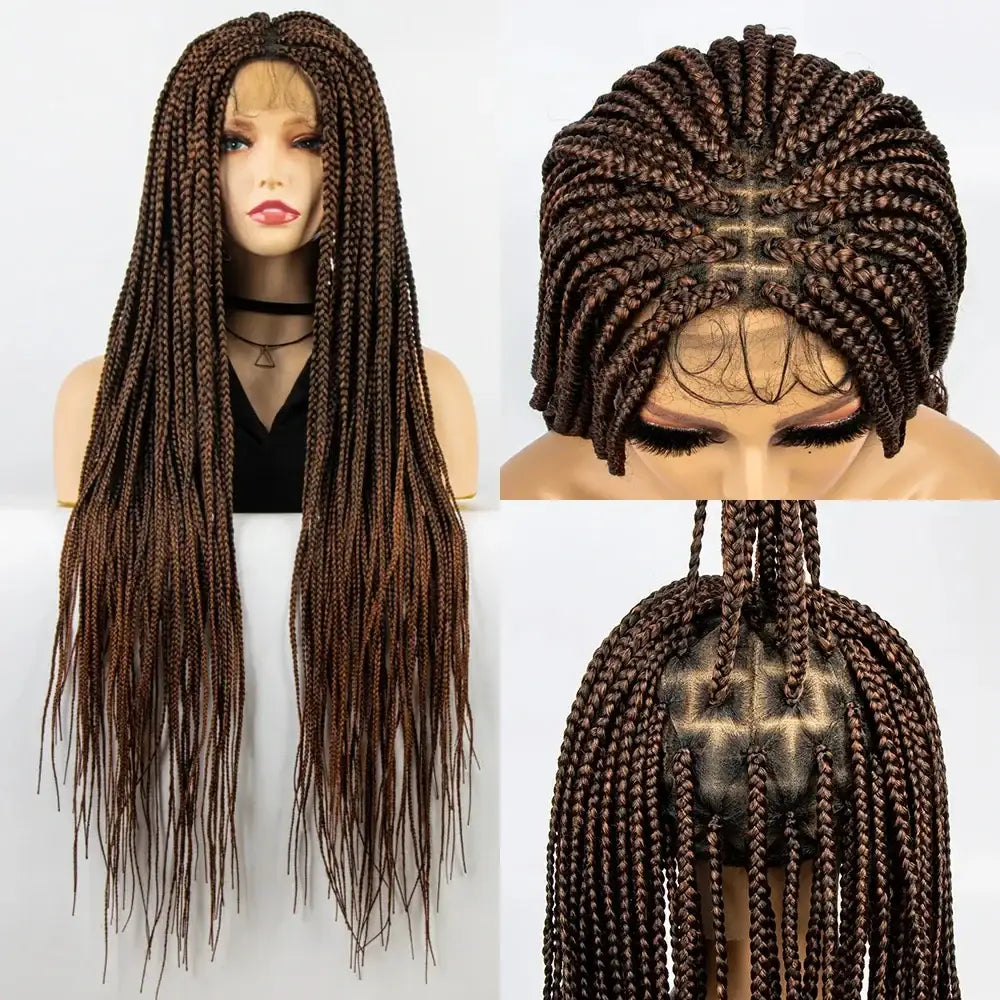 Elevate Your Style with Stunning Knotless Box Braids at Queenafro.com - 1B30 / 36inches