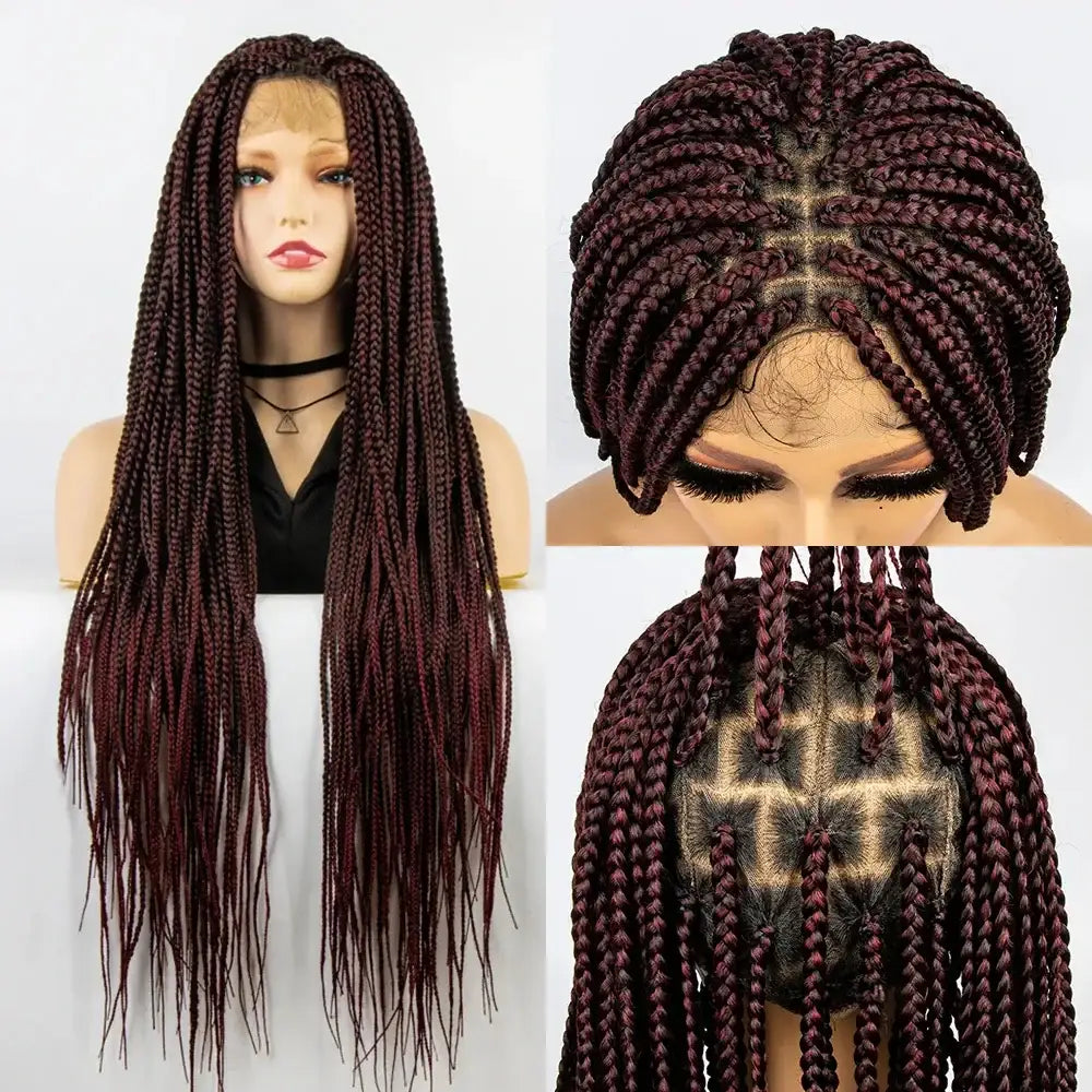 Elevate Your Style with Stunning Knotless Box Braids at Queenafro.com - 1Bbug / 36inches