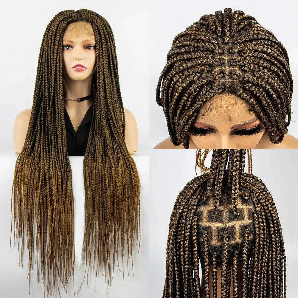 Elevate Your Style with Stunning Knotless Box Braids at Queenafro.com - 1B27 / 36inches