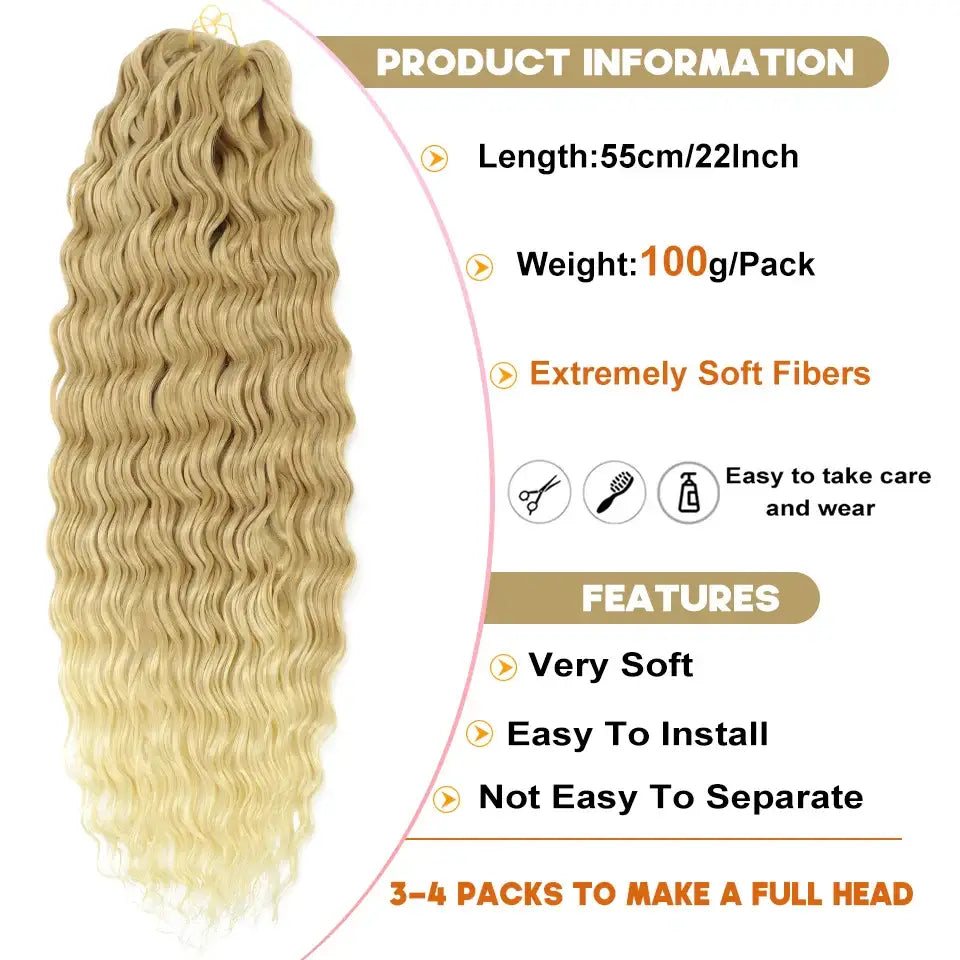 Elevate Your Style with Synthetic Deep Wave Crochet Hair Products