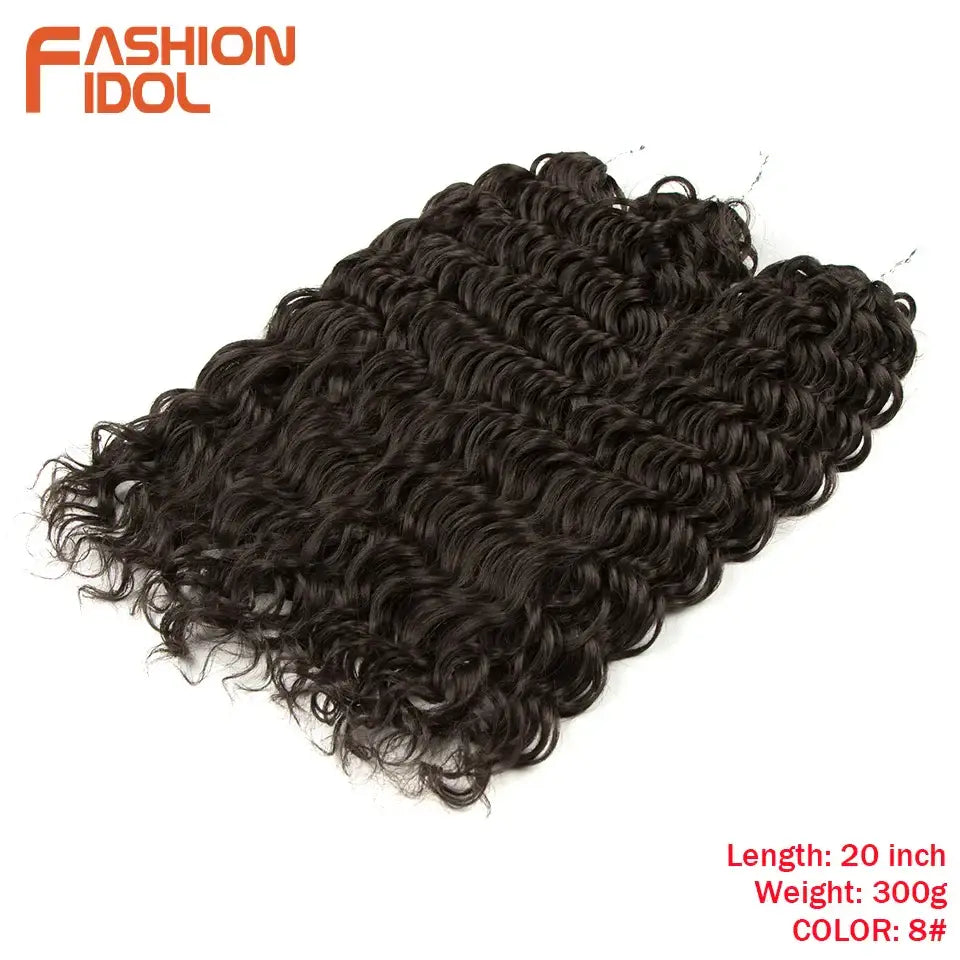 Elevate Your Style with Wavy Twist Crochet Hair Extensions and Wigs - #8 / 20inches-24inches