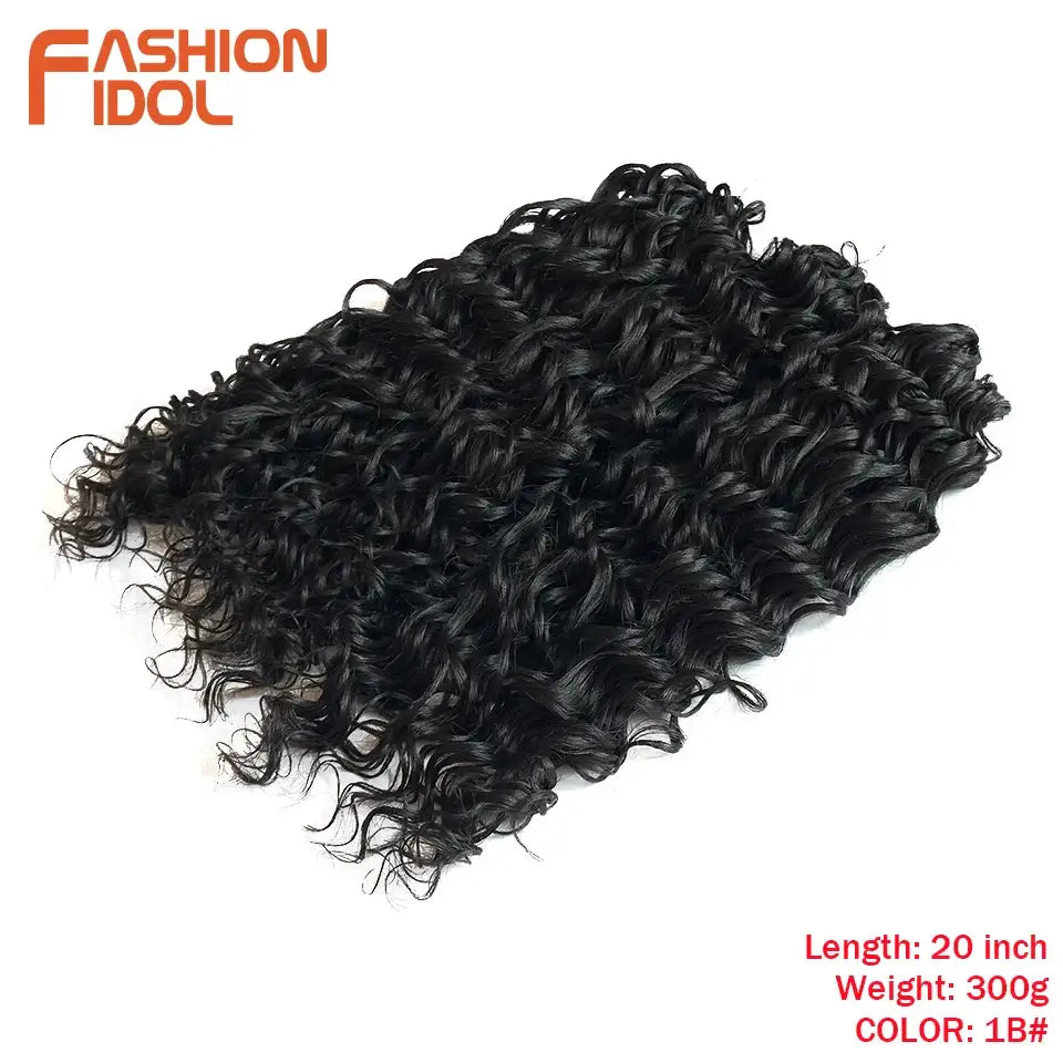 Elevate Your Style with Wavy Twist Crochet Hair Extensions and Wigs - 1B 1 / 20inches-24inches