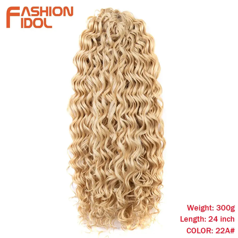 Elevate Your Style with Wavy Twist Crochet Hair Extensions and Wigs - 22A / 20inches-24inches