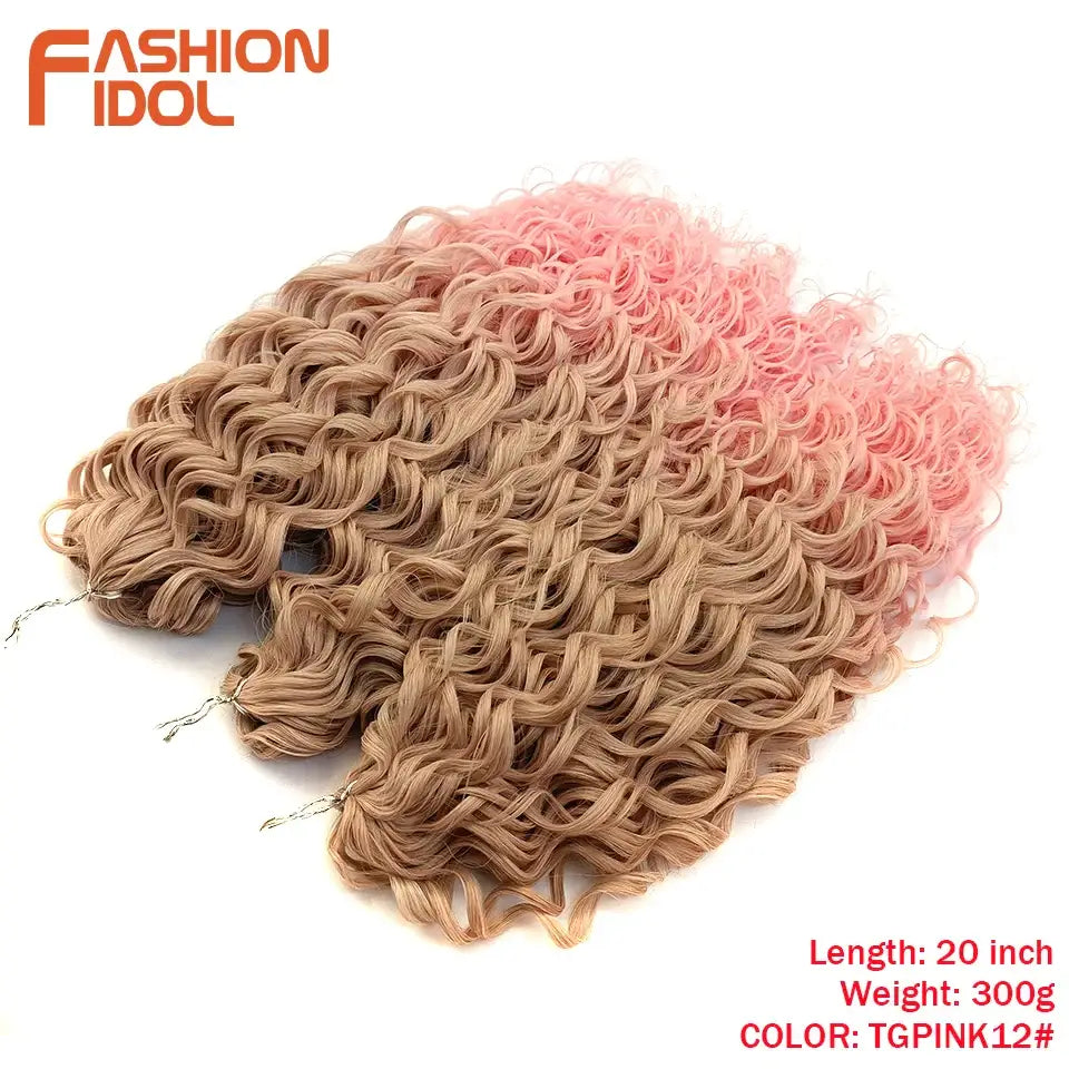 Elevate Your Style with Wavy Twist Crochet Hair Extensions and Wigs - TGPINK12 / 20inches-24inches