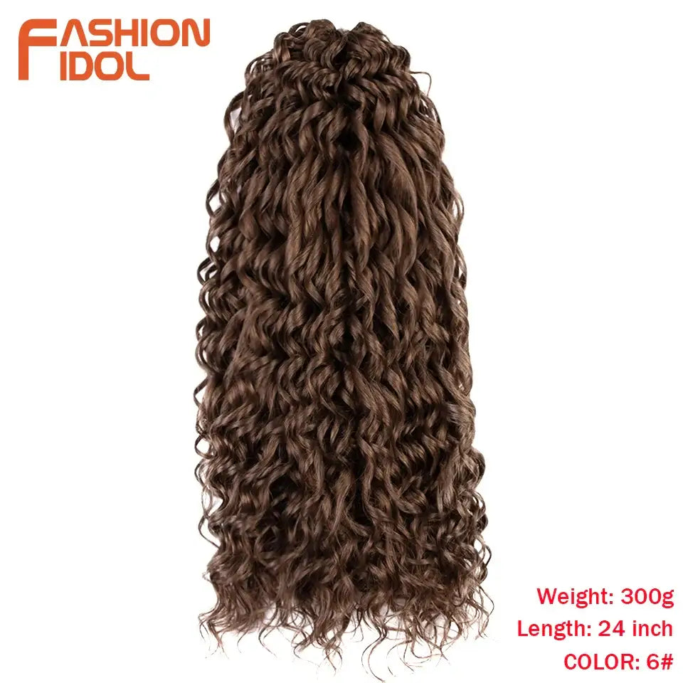 Elevate Your Style with Wavy Twist Crochet Hair Extensions and Wigs - 6 / 20inches-24inches