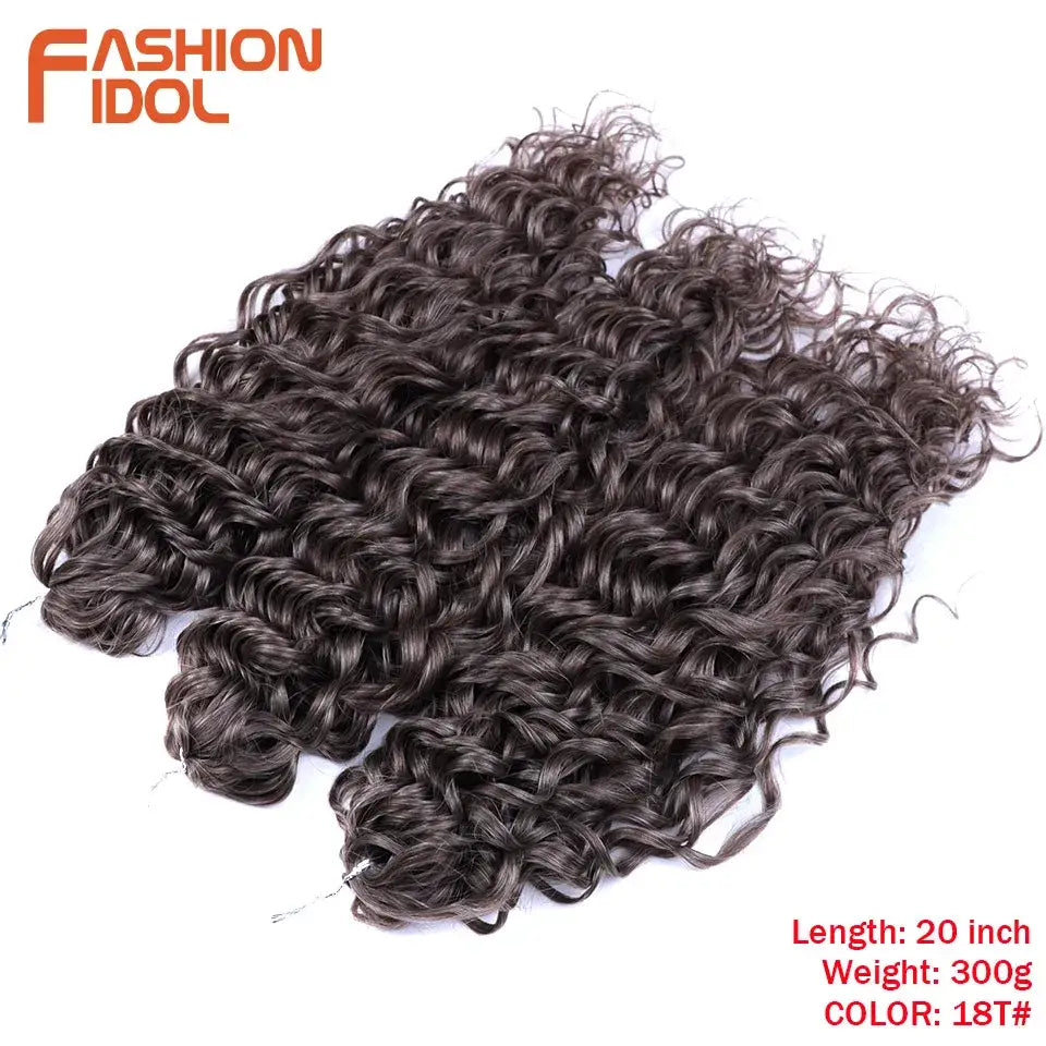 Elevate Your Style with Wavy Twist Crochet Hair Extensions and Wigs - 18T / 20inches-24inches