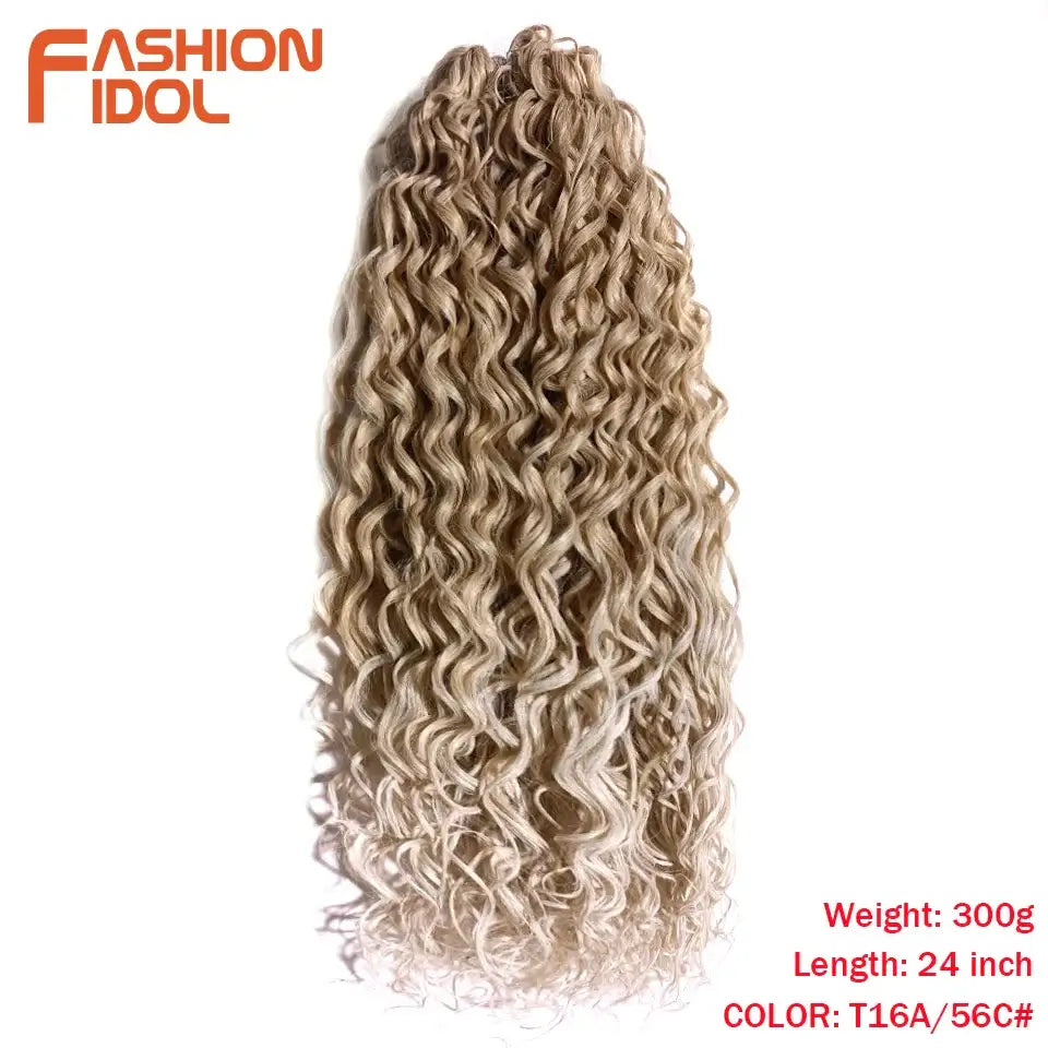 Elevate Your Style with Wavy Twist Crochet Hair Extensions and Wigs - T16A-56C / 20inches-24inches