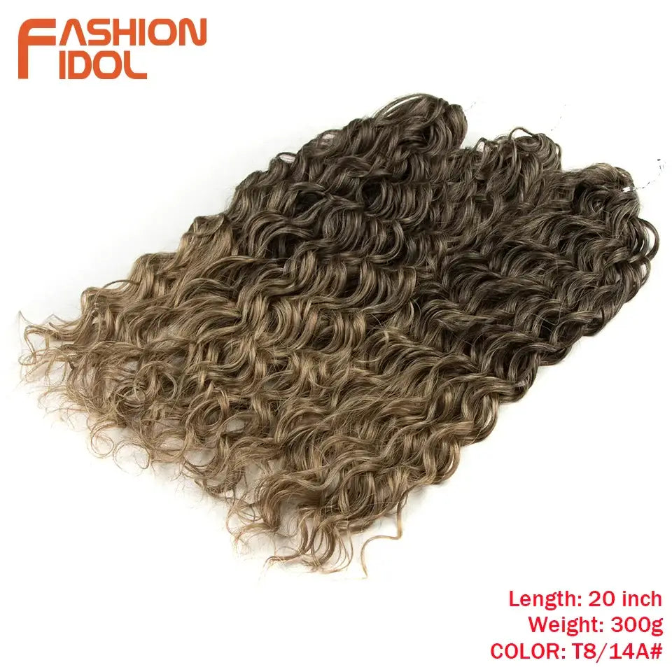 Elevate Your Style with Wavy Twist Crochet Hair Extensions and Wigs - T8-14A / 20inches-24inches