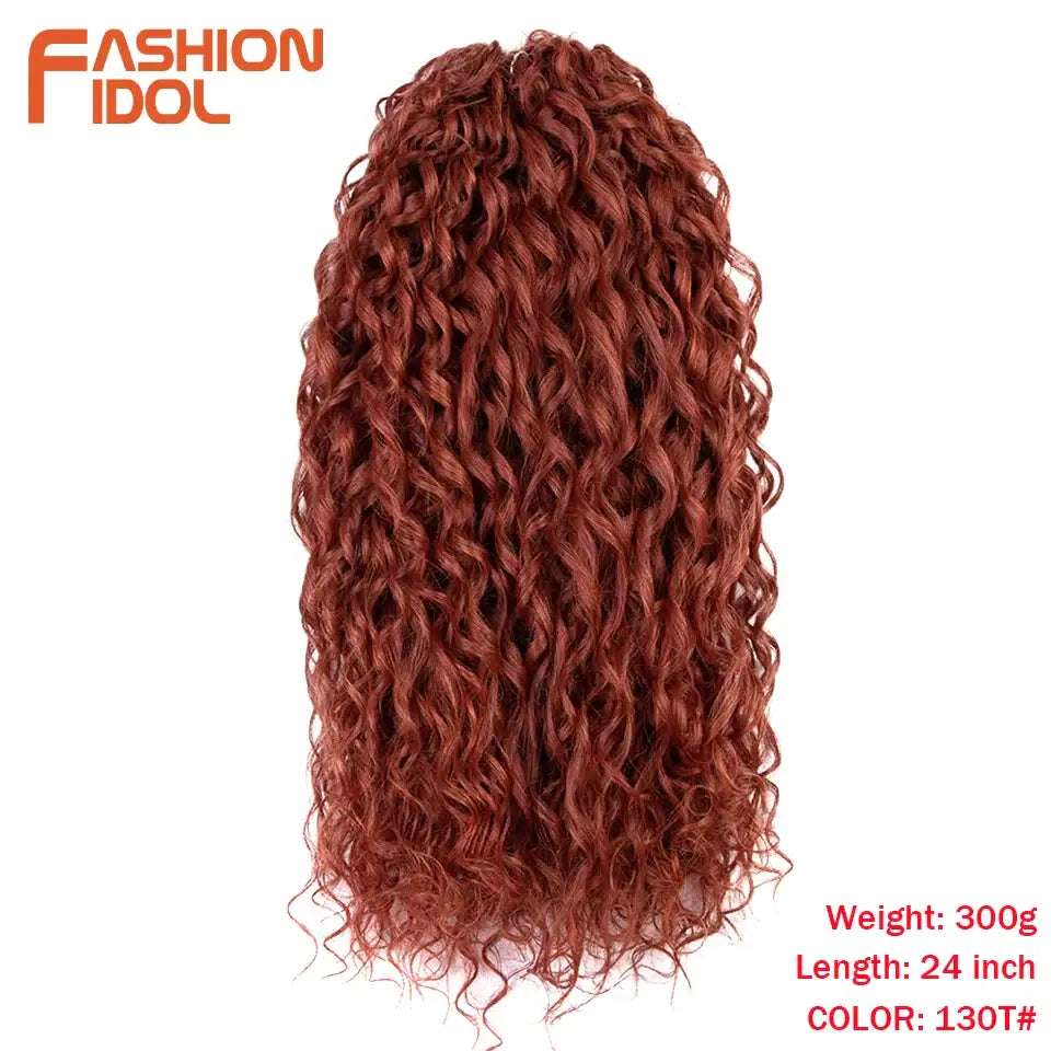 Elevate Your Style with Wavy Twist Crochet Hair Extensions and Wigs - 130T / 20inches-24inches